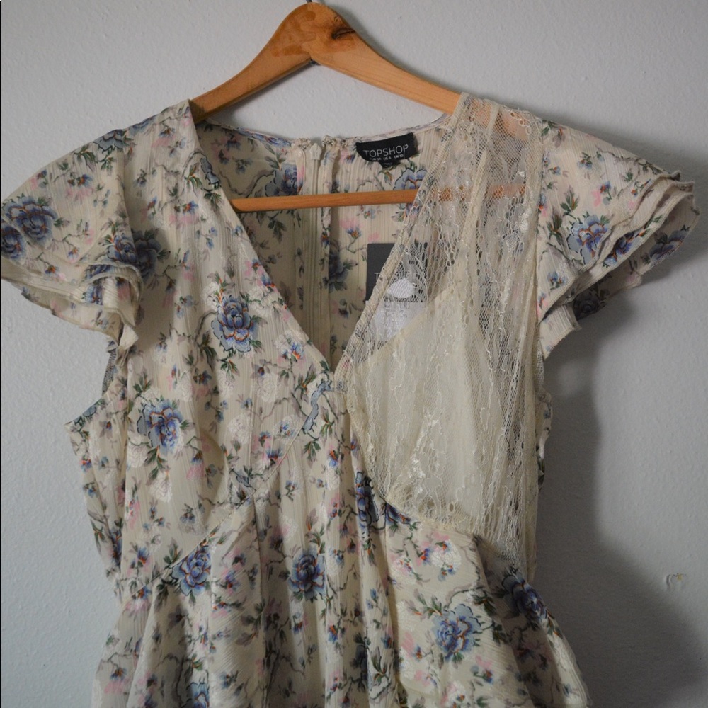 Topshop floral lace dress